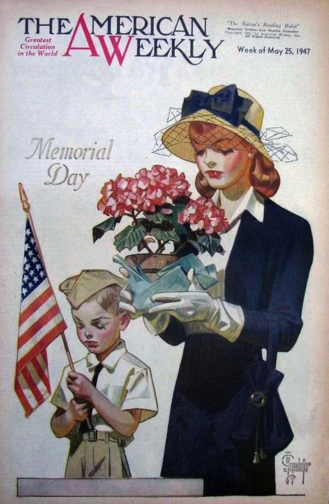 BRUDE'S WORLD : Photo Arte Pulp, American Illustration, Happy Memorial Day, Norman Rockwell, Vintage Magazines, Vintage Magazine, Pulp Fiction, Vintage Illustration, Memorial Day