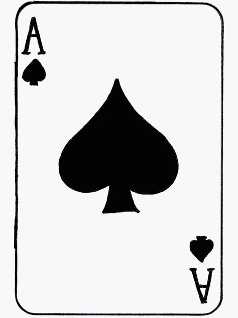 "Ace of Spades" Sticker for Sale by mahoke | Redbubble Ace Card, Ace Of Spades, For Sale