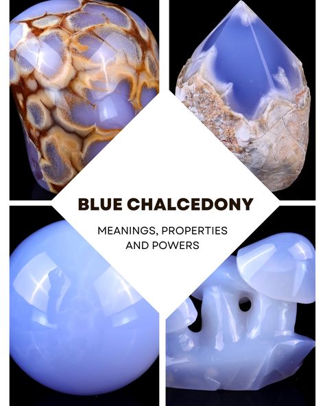 Blue Chalcedony is a powerful stone that promotes calmness, peace, and emotional healing. It helps individuals embrace the oneness of life and encourages generosity, spreading joy and love. Crystal Massage, Dragon Sculpture, Elephant Sculpture, Chalcedony Stone, Gemstone Meanings, Horse Sculpture, Interesting Information, Stone Sculpture, Crystal Skull