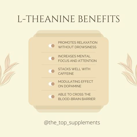 L Theanine Dosage, Supplements For Focus And Concentration, L Theanine Benefits Health, Dopamine Supplements, Dopamine Diet, Sleep Supplements, Healthy Hormones, L Theanine, Integrative Nutrition