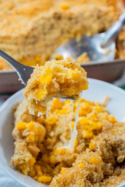 Swiss Corn Casserole | 12 Tomatoes Swiss Corn Bake, Corn Bake, Cheese Corn Casserole, Cheese Corn, Vegetable Casserole, Corn Casserole, Cheese Casserole, 12 Tomatoes, Best Side Dishes