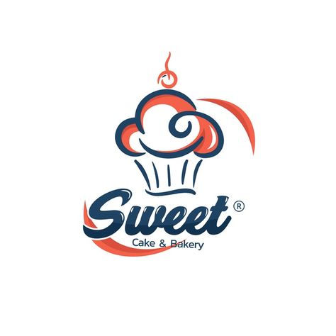 Logo Bakery Cake, Free Business Logo, Cupcake Logo, Baking Logo, Cake Vector, Cake Logo Design, Bakery Cake, Beautiful Logos Design, Restaurant Logo