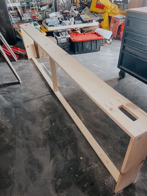 How To Build Behind Couch Table, Making Sofa Table, Behind Lounge Table, Console Table Behind Sectional Against Wall, Behind The Sofa Table Diy, Behind The Couch Storage Ideas, Diy Behind Sofa Table, Couch Console Table Diy, Small Table Behind Sofa