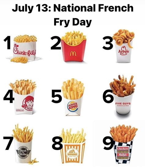 One Has To Go Food, Popeyes Menu, Best Fries, National French Fry Day, Funny Food Memes, Best French Fries, Fry Day, Five Guy Burgers, Facebook Engagement Posts