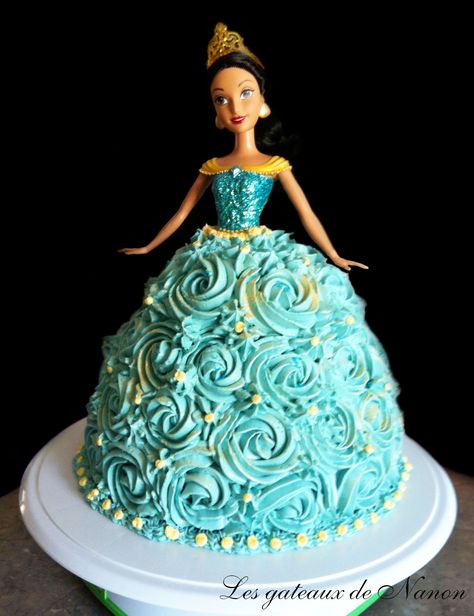 Jasmine Cake Jasmine Cakes Princess, Jasmine Princess Cake, Princess Jasmine Birthday Cake Ideas, Jasmine Cake Princess, Princess Jasmine Birthday Cake, Jasmine Cake Ideas, Disney Princess Doll Cake, Princess Dress Cake, Jasmine Birthday Cake