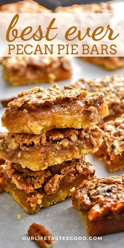 Best Ever Pecan Pie Bars, Best Ever Pecan Pie, Pecan Bars Recipe, Pecan Pie Bar, Pie Bars Recipe, Pecan Pie Bars Recipe, Dessert Thanksgiving, Easy Dessert Bars, Dessert Taco