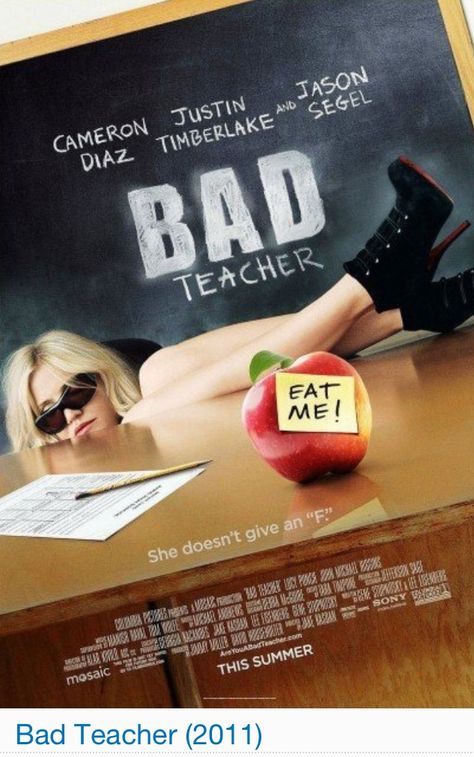 Bad Teacher (2011) Bad Teacher Movie, Little Dorrit, Full Mon, Teacher Posters, Bad Teacher, 2011 Movies, Movies Worth Watching, Septième Art, Love Teacher