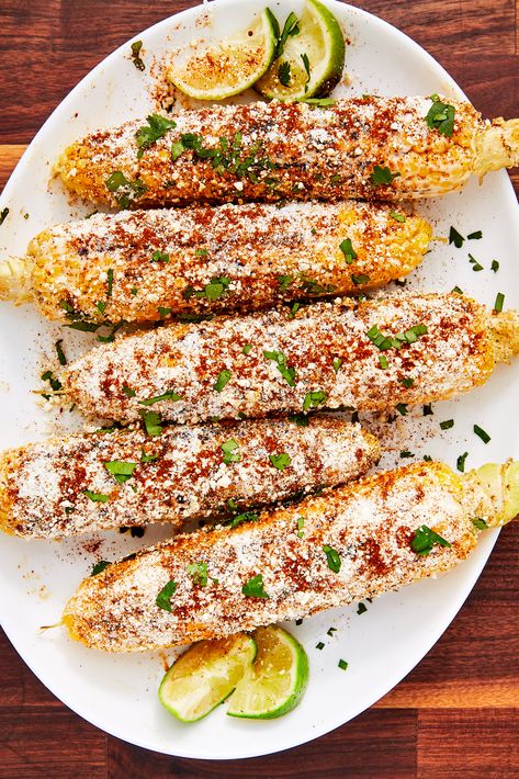 40+ Memorial Day Food Ideas & Recipes - BBQ Menu for Memorial Day Party Corn Elote Recipe, Elote Recipe, Mexican Street Corn Recipe, Street Corn Recipe, Mexican Side Dishes, Side Items, Corn Chicken, Mexican Street Corn Salad, Bbq Menu