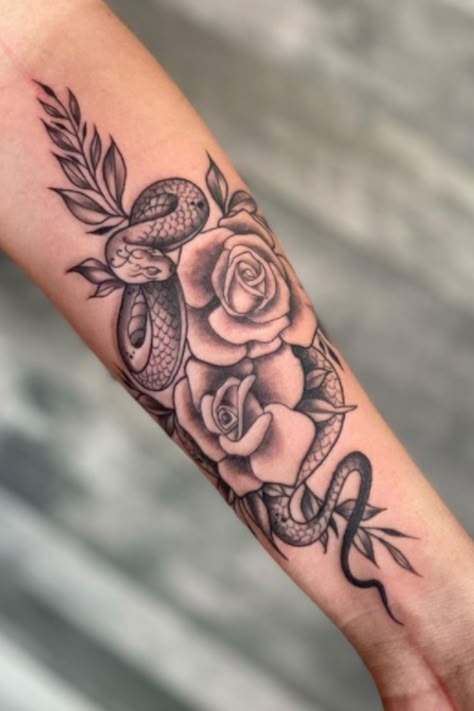 Rose Tattoo Design Forearm, Color Forearm Tattoo, Lower Forearm Tattoo Woman Unique, Wrist And Forearm Tattoos For Women, Women’s Inner Arm Tattoo, Inner Forearm Tattoos For Women Flowers, Feminine Half Sleeve Tattoo Forearm, Tattoo Ideas Female Inner Forearm, Feminine Inner Forearm Tattoo