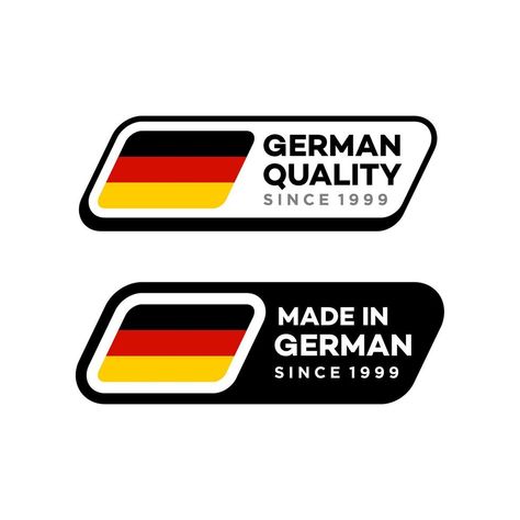 Made in Germany labels set. German Quality mark sticker vector icon. Perfect for logo design, tags, badges, stickers, emblem, product package. Car Sticker Design Ideas, Emblem Logo Design, Badge Logo Design, Solar Logo, Garage Logo, Car Icon, Emblem Design, Car Sticker Design, Racing Logo