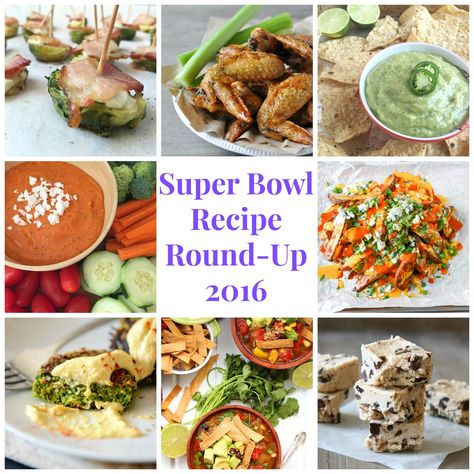 Super Bowl Recipe Round-Up 2016 - Eat the Gains Healthy Super Bowl Recipes, Super Bowl Dinner, Healthy Super Bowl, Easy Super Bowl, Super Bowl Snacks, Super Bowl Food Healthy, Bowl Recipes Easy, Super Bowl Recipes, Healthy Superbowl