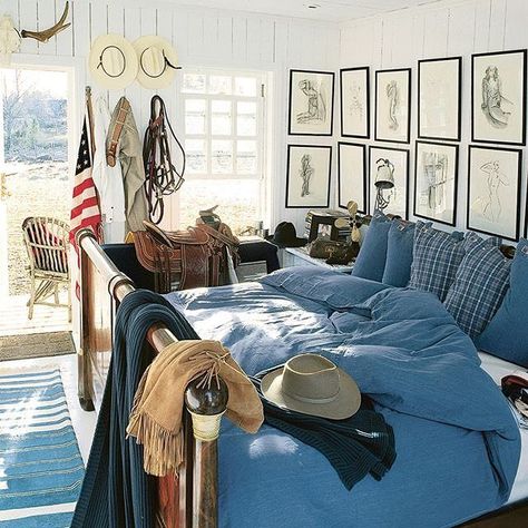 areyouswedish on Instagram: "For all of you denim lovers... 💙 #bedroom #mylexingtonstyle #denimbed #icons #lexington #lexingtoncompany 📷: @lexingtoncompany #homewear #luxury #lifestyle #love #denim #instagood #picture #beautiful #fashion #photography" Lovers Bedroom, Lexington Company, Morning Time, Small Cottage, Coastal Style, Bedroom Inspo, Cabin Decor, Summer House, Lake House