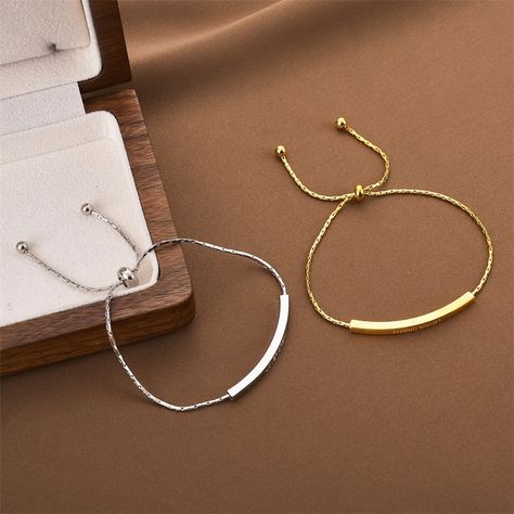 Design Sense Titanium Steel No Fading Bracelet Simple✨ #bracelet#women#men#couple#jewellery Couple Jewellery, Maya Gold, Bracelet Simple, Couple Jewelry, Bracelet Women, Crystal Charm, Elevate Your Look, Pendant Rings, Ring Necklace