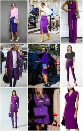 Purple Fashion Outfit, Colour Combinations Fashion, Color Combos Outfit, Color Blocking Outfits, Color Combinations For Clothes, Purple Outfits, 2018 Fashion, Looks Chic, Purple Fashion