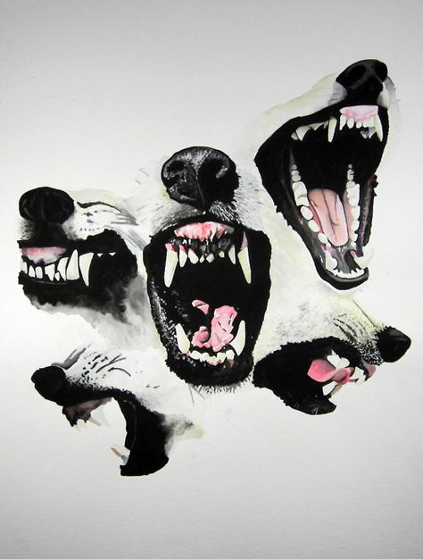 Teeth Drawing, Wolf Tattoos, Wolf Art, Art And Illustration, Dog Drawing, Mixtape, Wolves, Art Tutorials, Animal Drawings