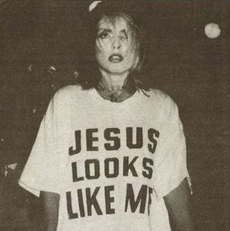 ☆ Debbie Harry, A Woman, Jesus, Black And White, White, Black