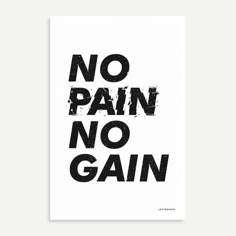 Poster Examples, Creative Typography Design, Typography Posters, No Pain No Gain, Typography Poster Design, Creative Typography, Brain Food, Creative Poster Design, Creative Posters