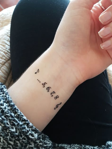 Tatoo #dance#music Music Dance Tattoo, Tattoos Related To Dance, Music And Dance Tattoo, 5678 Tattoo Dance, Dance Tatoos Ideas, Tattoo Ideas Dance, Tattoos For Dancers, 5678 Tattoo, Ballet Tattoo Ideas