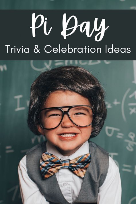 Embrace your inner nerd with these Pi Day celebration ideas. Bonus points if you can score higher than 31.4% on our Pi Day trivia quiz! #piday | thehomemadeparty.com Pi Day Celebration Ideas, Pi Day Ideas, Pi Day Facts, Earth Colors Outfit, Pi Song, Pi Activities, Pi Day Activities, What Is Pi, Taylor Swift Games