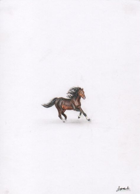 Mini Tattoos Horse, Delicate Horse Tattoo, Horse Tiny Tattoo, Horses Running Tattoo, Horse Stick And Poke Tattoo, Tiny Horse Tattoo, Galloping Horse Drawing, Horse Tattoo Design, Tiny Horses