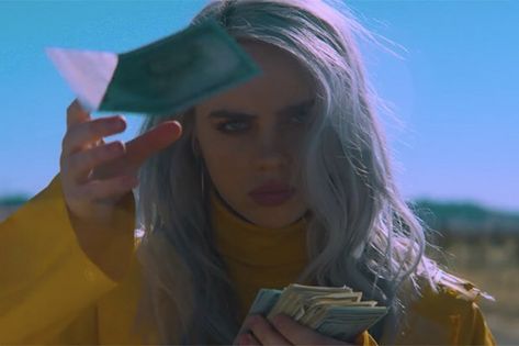 💸 Billie Eilish 💸in "Bellyache". Hair and makeup by @heatherraebang for @therexagency. #billieeilish #musicvideo #belleyache #therexagency Billie Eilish Music Video, Billie Eilish Bellyache, Billie Eilish Hair, Billie Eilish Music, Belly Ache, View Video, Hair And Makeup, Billie Eilish, Music Video