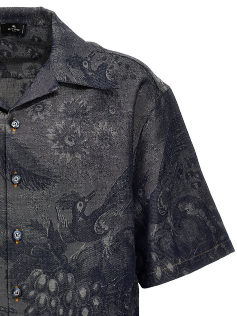 Find ETRO Jacquard Shirt on Editorialist. Jacquard cotton and linen shirt with pockets, button closure. ETRO Jacquard shirt True to size fit Tuscan Villa, Jacquard Shirt, Mens Wear, Engineered Garments, T-shirt Polos, Luxury Fabrics, Linen Shirt, Aesthetic Clothes, Jacket Dress