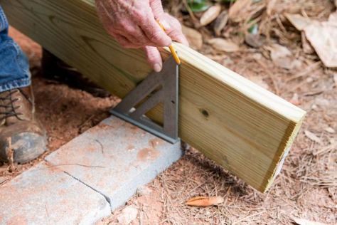 How to Build a Wooden Ramp | how-tos | DIY Wood Ramp Design, Wheelchair Ramp Diy, Outdoor Ramp, Shed Ramp, Shed Frame, Wooden Ramp, Ramp Design, Storage Shed Organization, Build A Shed