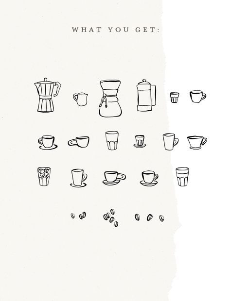 Coffee Hand Drawn, Cafe Graphic Design, Cold Brew Packaging, Coffee Clipart, Coffee Tattoos, Coffee Vector, Infographic Poster, Hand Drawn Icons, Coffee Menu