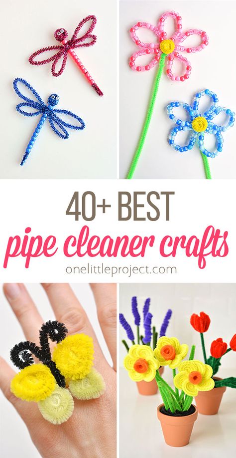 Pipe cleaner crafts are THE BEST. They're inexpensive (gotta love dollar store crafts!), they come in every colour you can think of AND with a little bit of creativity, you can bend them into pretty much anything. This list has so many ideas for fun kids crafts, Christmas crafts and even Halloween crafts all made using pipe cleaners! Pipe Cleaner Crafts For Kids, Craft Pipe Cleaner, Pipe Cleaner Crafts, Easy Easter Crafts, Fun Christmas Crafts, Easter Decorations Dollar Store, Easter Projects, Pipe Cleaners, Easter Decorations Kids