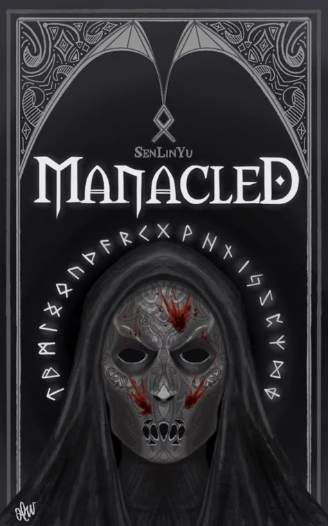 Manacled by SenLinYu fanfiction book cover illustration by holliwolli14 Manacled Cover For Book Binding, Secrets And Masks Dramione Cover, Fanfiction Book Covers, Manacled Cover Art, Manacled Book Cover, Manacled Cover, Glowup Inspiration, Manacled Fan Art, Dramione Cover