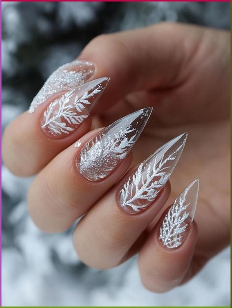 Snow Nails, December Nails, November Nails, Winter Nails Acrylic, Snowflake Nails, White Nail Designs, Christmas Nails Acrylic, Blue Nail, Winter Skin