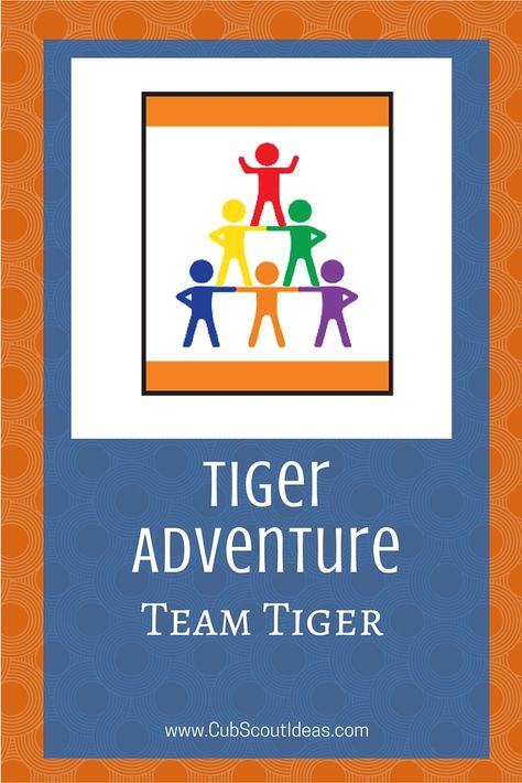 Cub Scout Tiger Team Tiger Tiger Cub Scouts Activities, Service Project Ideas, Tiger Scouts, Cub Scouts Tiger, Cub Scout Crafts, Wolf Scouts, Cub Scout Activities, Tiger Cubs, Tiger Team