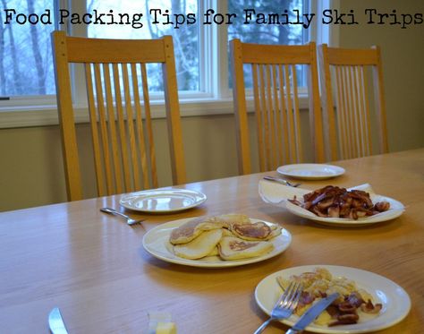 Food planning tips for family ski trips - save time and money! Hardy Breakfast, Skiing Trip, Food Planning, Buttermilk Pancake Mix, Food Shopping List, Pasta With Meat Sauce, Family Ski, Family Ski Trip, Ski Trips