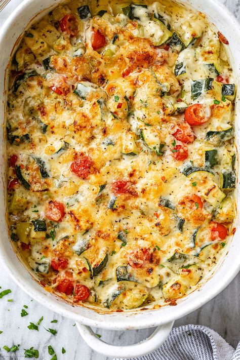 Baked Zucchini and Cheese Recipe – Cheesy Zucchini Bake Recipe — Eatwell101 Cheesy Zucchini Casserole Allrecipes, Baked Zucchini With Tomato And Cheese, Homemade Loaded Zucchini Bake, Layered Zucchini Recipes, Hungry Happens Chicken Zucchini Bake, Stuff To Make With Zucchini, Italian Vegetable Bake, Keto Zucchini Bake Recipes, Zucchini Broccoli Casserole