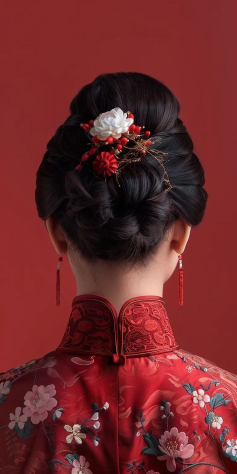 Japanese Hairstyle Traditional, Hairstyle Japanese, Ancient Chinese Hairstyles, Milkmaid Braid, Hairstyles Inspiration, Hairstyles Updo, Chinese Hairstyle, Women's Hairstyles, Japanese Hairstyle