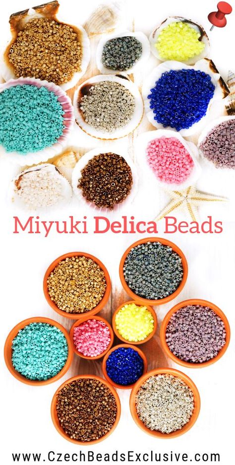 New Arrivals! Miyuki Delica Japanese Seed Beads #BeadingPatterns #BeadingPatternsFree #BeadingPatternsFreeTutorials Delica Seed Beads, Miyuki Jewelry, Metis Beadwork, Jewellery Tools, Ming Tree, Seed Bead Patterns Free, Seed Bead Bracelets Tutorials, Seed Bead Bracelet Patterns, Miyuki Beads Pattern