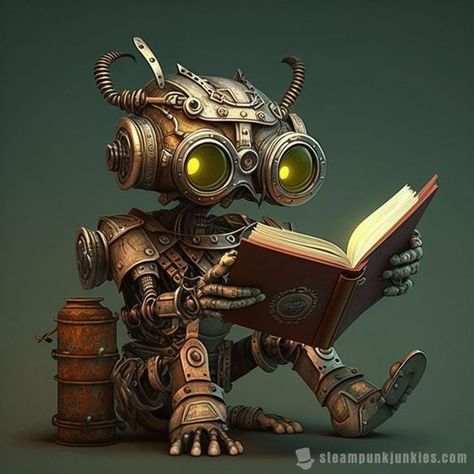 Weekly Writing Roundup: 16.3.2024 Steampunk Mixed Media Art, Steampunk Robots, Buying Books, Steampunk Robot, Steampunk Vehicle, Steampunk Gadgets, Steampunk Artwork, Steampunk Mixed Media, Vintage Robots