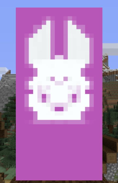 Bunny Banner Minecraft, Golden Bunny, Mc Builds, Minecraft Banner, Minecraft Banner Designs, Minecraft Drawings, Minecraft Banners, Banner Designs, Bunny Head