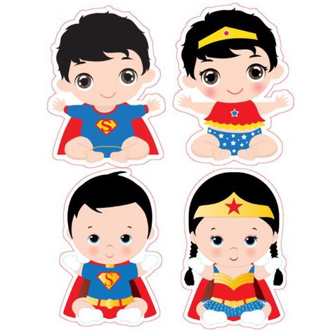 Aplique Super Homem Baby ou Mulher Maravilha Baby - cada no Elo7 | Arts Valéria Personalizados (B0873C) Wonder Woman Birthday Party, Hero Of The Day, Baby Disney Characters, Superhero Baby Shower, Superman Baby, Wonder Woman Birthday, Superman Birthday, Baby Disney, Fabric Painting