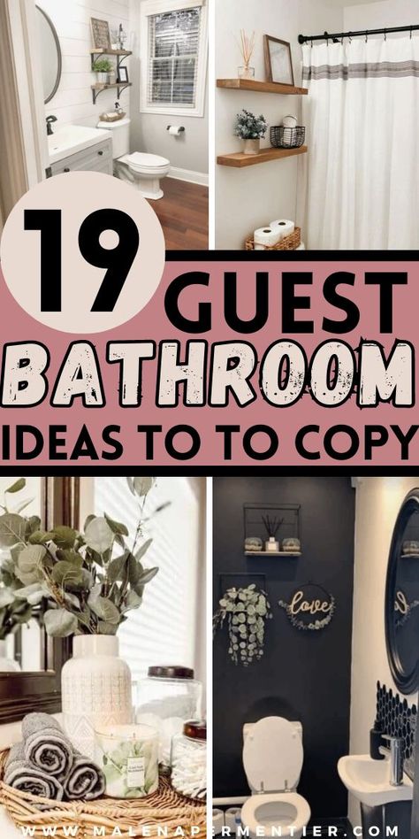 simple guest bathroom ideas Guess Bathroom, Small Guest Bathroom Ideas, Guest Bathroom Essentials, Guest Bathroom Ideas, Guest Bathroom Design, Bathroom Counter Decor, Guest Bathroom Remodel, Guest Bathroom Decor, Simple Bathroom Decor