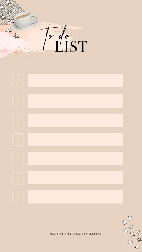 To Do List Design Ideas, To Do List Instagram Story, To Do List Background, Cute To Do List Ideas, To Do List Template Aesthetic, List Aesthetic Template, To Do List Cute Note, Aesthetic To Do List Template, Do To List