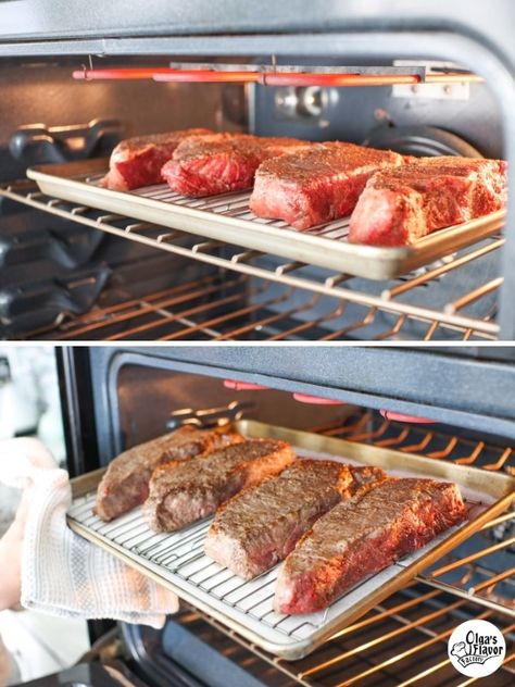 Tbone Steak Recipe Broiled, Steak In Broiler How To Cook, Baked Steak Tips In Oven, Best Way To Make Steak In Oven, Cook Sirloin Steak In Oven, Broiled Sirloin Steak In Oven, Cook A Steak In The Oven, Oven Cooked Steaks, How To Cook Sirloin Steak In The Oven