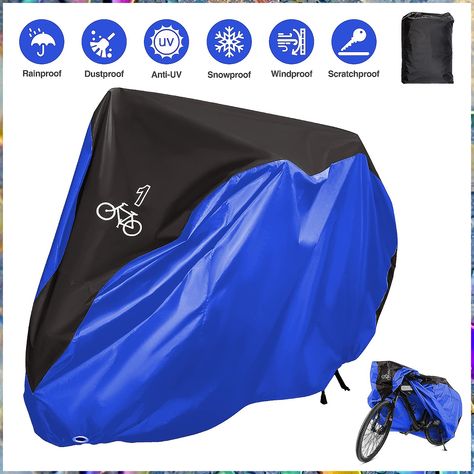 NEVERLAND Bike Cover for 1 Bike Outdoor Storage Waterproof Bicycle Cover with Lock Hole Buckle Strap, Rain Sun UV Dust Wind P Bicycle Covers, Bike Cover, Motorcycle Cover, Bike Mountain, Waterproof Tape, Boat Covers, Cruiser Bike, Bmx Bikes, Biking Workout