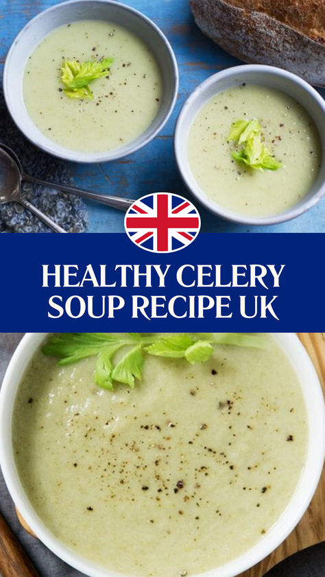 Healthy Celery Soup Recipe UK Creamy Celery Soup Recipes, Potato Celery Soup, Celery Potato Soup, Celery Soup Recipes, Soup Recipes Uk, British Recipes, Budget Family Meals, Celery Soup, Potato Vegetable