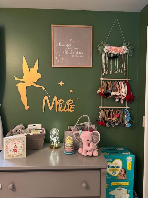 Tinker Bell Inspired Fairy Personalized Name Disney World Tinker Bell Wall Sign Disney Nursery Tinkerbell Wall Decor Fairy Disney Character - Etsy Ireland Tinkerbell Bedroom Ideas, Tinkerbell Nursery Theme, Tinker Bell Nursery, Tinker Bell Room, Tinkerbell Nursery, Yellow Flower Wallpaper, Fairy Room, Tinkerbell Party