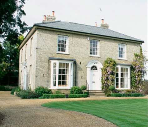 Small Georgian Homes, Brick Georgian House Exterior, Georgian House New Build, Georgia Cottage, English House Exterior, Ireland Farm, Mock Georgian House Exterior, Stone Georgian House, Irish House Plans