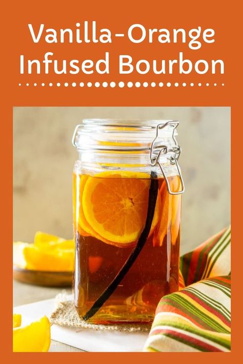 Have you ever tried an infused alcohol recipe? This vanilla bean orange infused bourbon is simple to put together and makes the best holiday cocktails. #infusedalcoholrecipes #infusedalcohol #cocktailrecipes #bourboncocktails #holidaycocktails #bourbondrinks #orangebourbon #holidayrecipes Infused Alcohol Recipes, Infused Alcohol, Homemade Liqueur Recipes, Infused Bourbon, Infused Liquors, Bubble Recipe, Bourbon Recipes, Homemade Alcohol, Creamy White Chicken Chili