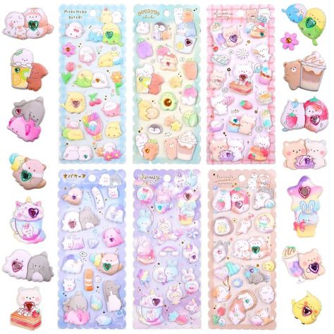 Puffy Stickers Aesthetic, Kawaii Puffy Stickers, Aesthetic Games Iphone, Sticker For Phone Case, 3ds Themes, Sticker For Phone, Nail Embellishments, Emoji Stickers Iphone, Cute Image