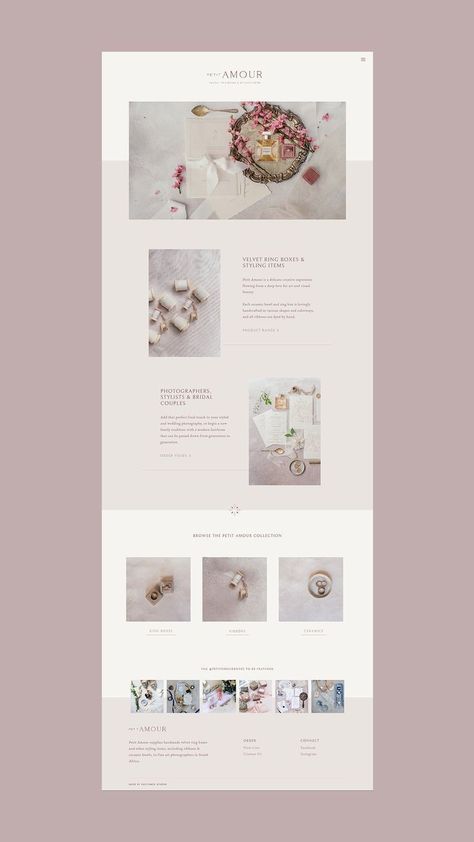 Fine Art Website Design, Jewellery Website Design Inspiration, Dreamy Website Design, Wedding Web Design, Romantic Branding Design, Whimsical Website Design, Minimal Website Design Inspiration, Jewellery Website Design, Online Shop Website Design