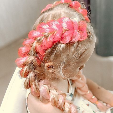 Ways To Use Braiding Hair, Braids With Color Hair Extensions, Braiding Extensions Hairstyles, French Braids With Hair Extensions, Dragon Braid With Color, How To Add Colored Extensions To Braids, Color Hair Extensions Braids, Braid In Synthetic Hair, How To Add Hair Extensions To Braids Tutorials